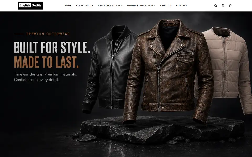 English Outfits homepage
