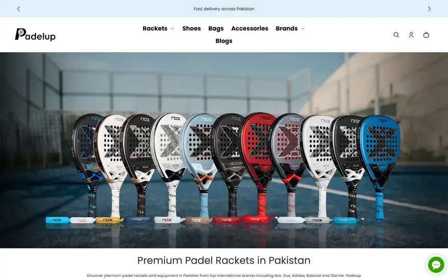 Padel Up homepage